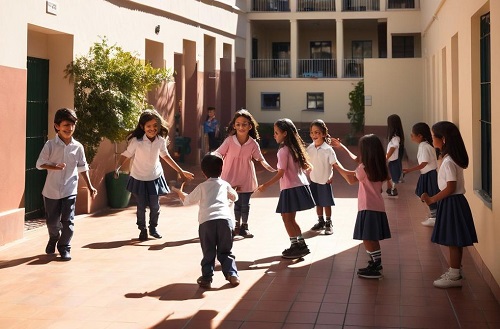 Ninos-jugando-en-colegio